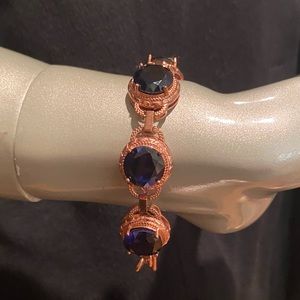 Genuine Sapphire copper bracelet